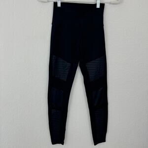 Alo Yoga Womens High Waist Moto Legging Size XS Stretch Active Black